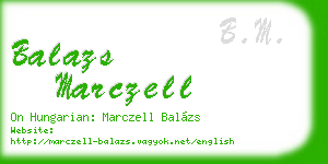 balazs marczell business card